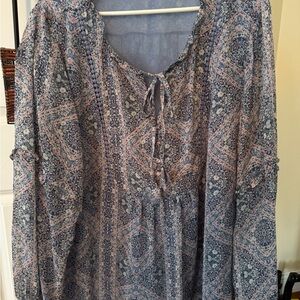 Westport Blue and Pink Blouse